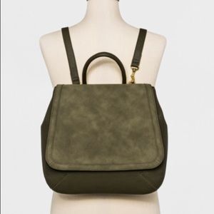 Flap Convertible Backpack-Olive